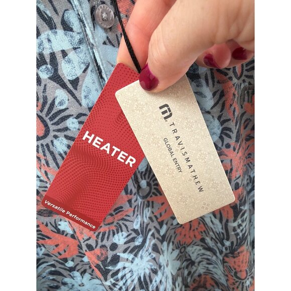 TravisMathew Mens Featherweight Sands Heater Polo Shirt XL Floral Print - Picture 4 of 6